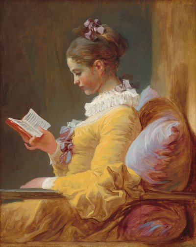 読書する少女、1769年頃 作： Jean Honore Fragonard