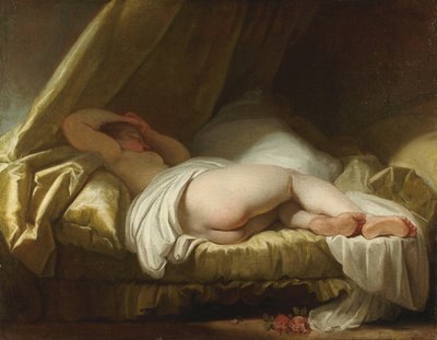 1758年から1761年の間に眠っている少女 作： Jean Honore Fragonard