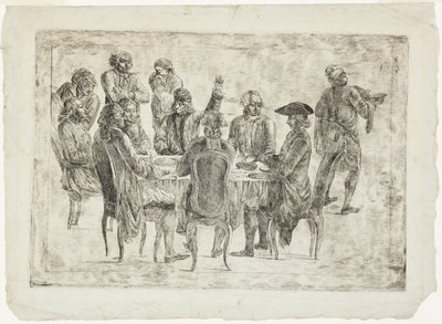 フェルネーでのヴォルテールの昼食または哲学者の晩餐 作： ジャン・フーバー