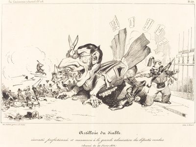 Artillerie du Diable (悪魔の砲兵隊) 作： Jean Ignace Isidore Grandville and Eugène Hippolyte Forest