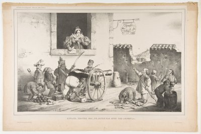 1834 年 4 月、子供たちよ、私に従いなさい、それらの武器で遊ぶな 作： Jean Ignace Isidore Gérard