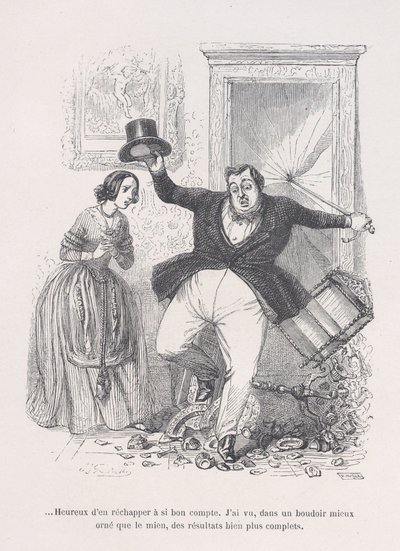 ...こんなに安く買えて幸せです。 1843年、人間の生活の小さな悲惨さから。 作： Jean Ignace Isidore Gérard