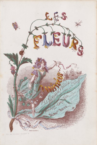 アニメーションの花、タイトルページ、1847年。 作： Jean Ignace Isidore Gérard