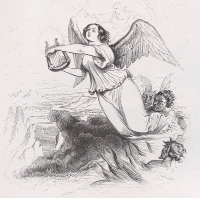 ベランジェ全集、1836年から追放された天使。 作： Jean Ignace Isidore Gérard