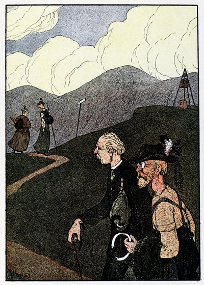 Vogesen Bilder (ヴォージュの画像) ; プロムナード シュール レ クレット 作： Jean Jacques (1873 1951) Waltz