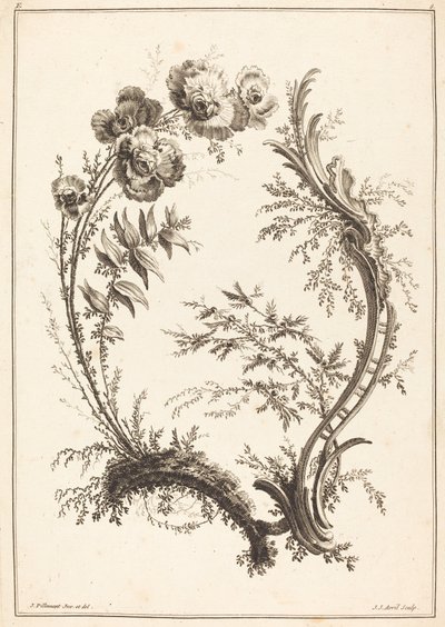 花飾り 作： Jean Jacques Avril I after Jean Baptiste Pillement