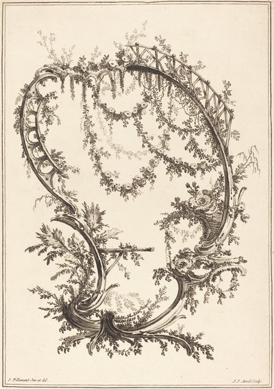 支柱と手すりの飾り 作： Jean Jacques Avril I after Jean Baptiste Pillement