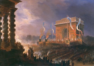 凱旋門の友愛祭、1848年4月24日 作： Jean Jacques Champin