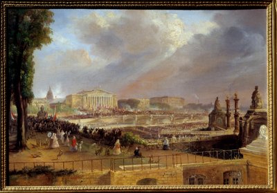5月4日、下院議員会館の柱廊での共和国の布告 作： Jean Jacques Champin