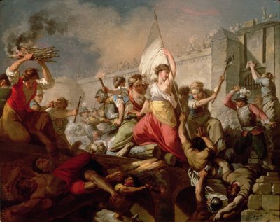 1472、1778年にボーヴェの包囲戦でジャンヌアシェット 作： Jean Jacques Francois Le Barbier