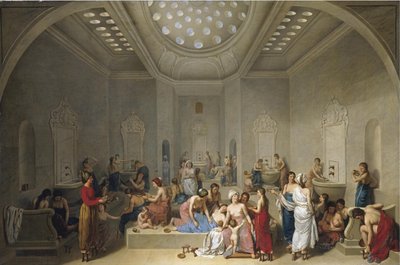 トルコ風呂ハマム、1785 作： Jean Jacques Francois Le Barbier