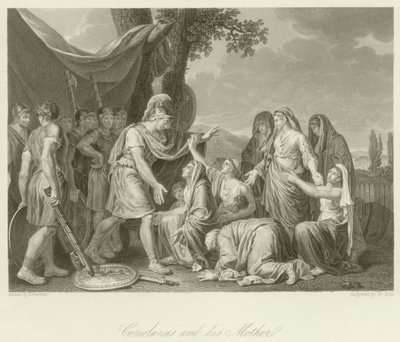 Coriolanusと彼の母親 作： Jean Jacques Francois Lebarbier