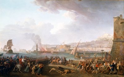 1799年1月21日、シャンピオネ将軍率いるフランス軍のナポリ入城。タウレル・ジャン・ジャック・フランソワ（1757 - 1832）の絵画。1799.ヴェルサイユとトリアノンの城。 作： Jean Jacques Francois Taurel