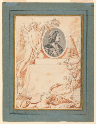 ピョートル大帝史の扉絵、1780年頃 作： ジャン・ジャック・フランソワ・ル・バルビエ
