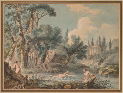 風景の中のヌード 作： Jean Jacques François Lebarbier, called Le Barbier L’Aîné