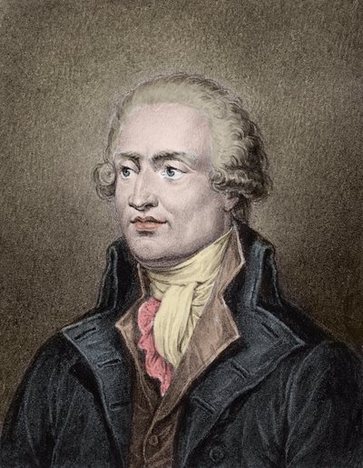 コンドルセ侯爵マリー・ジャン・アントワーヌ・ニコラ・ド・カリタット（1743～1794）の肖像 ジャン・ジャック・フリリー（1797～1850）によるエングレービング 作： Jean Jacques Frilley