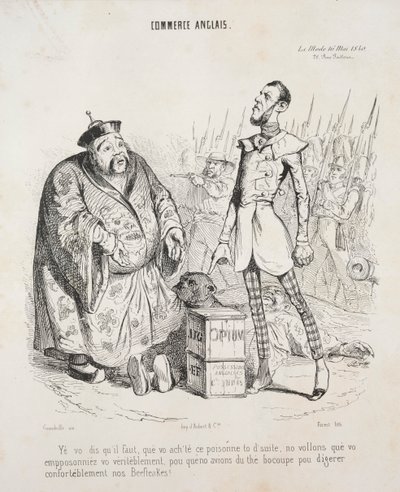 英語の貿易。 Yévoは、この毒をdsuite ...、1840年に購入する必要があると言っています。 作： Jean Jacques Grandville