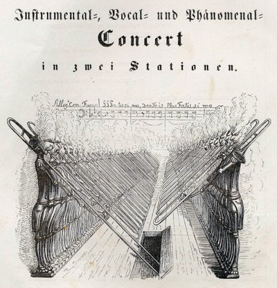 インストルメンタルボーカルと驚異的なコンサート、1844年。 作： Jean Jacques Grandville