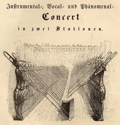 インストゥルメンタルボーカルとフェノメナルコンサート、1844年 作： Jean Jacques Grandville