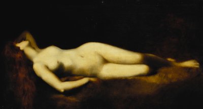 リクライニングヌード、 作： Jean Jacques Henner