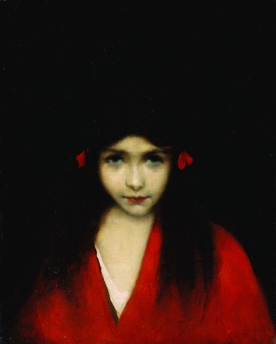 少女の頭、 作： Jean Jacques Henner