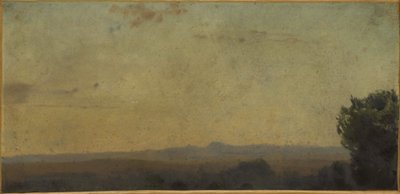 イタリアの風景、1859年から1864年の間（キャンバスに油彩） 作： Jean Jacques Henner