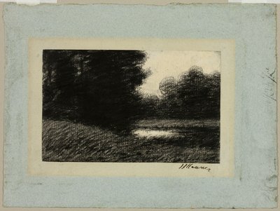 池のある風景 作： Jean Jacques Henner