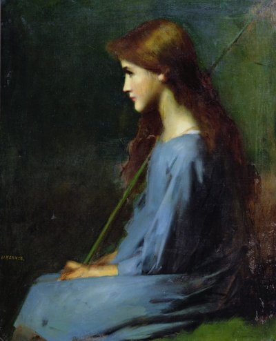 小さな羊飼い、19世紀、 作： Jean Jacques Henner