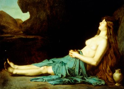 砂漠のマドレーヌ、1874年頃 作： Jean Jacques Henner
