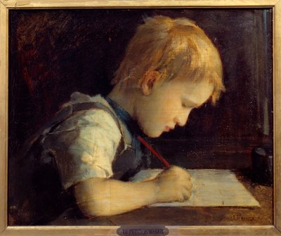 小さな作家ポール・ヘナー（1860-1867）画家の甥 ジャン・ジャック・ヘナー（1829-1905）の絵画 19世紀 パリ、プチ・パレ美術館 作： Jean Jacques Henner