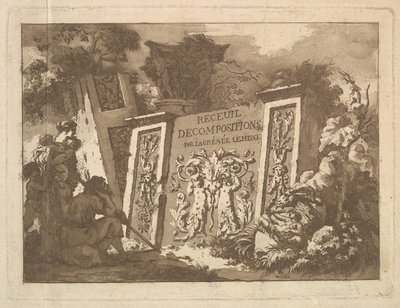 1782年に出版されたLagrenée Le JeuneのRecueil de Compositions Collection of Compositio...より、正面図。 作： Jean Jacques Lagrenee