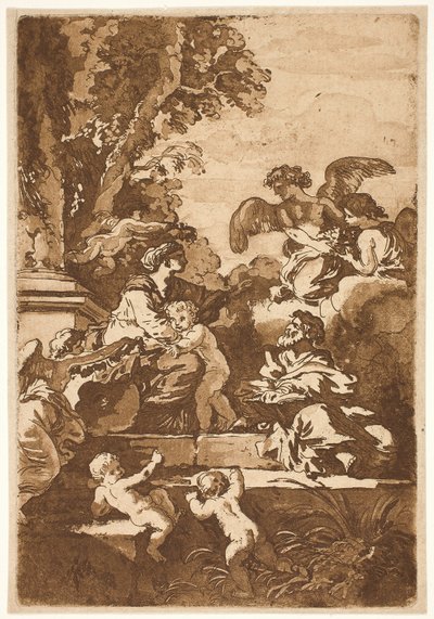 天使と聖家族 作： Jean Jacques Lagrenee