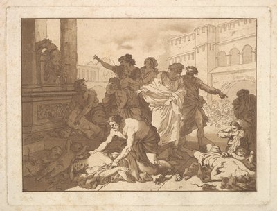 La Peste chez les Philistines Plague Among the Philistines, in a album in the R..., 1782-1821. 作： Jean Jacques Lagrenee