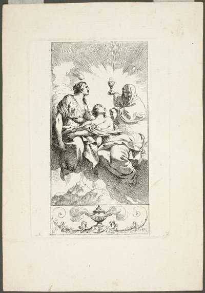 神学の3つの美徳 作： Jean Jacques Lagrenee