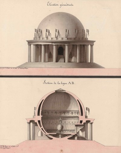 哲学者の庭のための平等への寺院の昇格。 作： Jean Jacques Lequeu