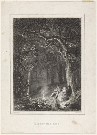 悪魔の池 作： Jean Jacques Outhwaite, after Charles François Daubigny