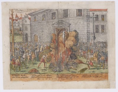 1568年1559年12月23日のアンデュブールの処刑 作： Jean Jacques Perrissin