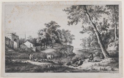アンブロネイの風景、1796 年。 作： Jean Jacques de Boissieu