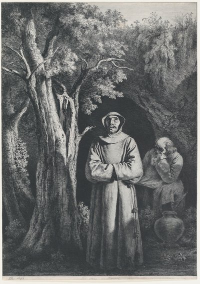 砂漠の修道士、1797 年。 作： Jean Jacques de Boissieu
