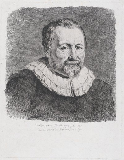肖像画、ヴァン ダイクにちなんで、1770 年。 作： Jean Jacques de Boissieu