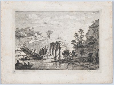 水道橋の廃墟、1763 年。 作： Jean Jacques de Boissieu
