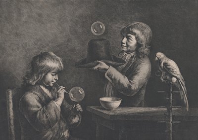 シャボン玉、1799年。 作： Jean Jacques de Boissieu