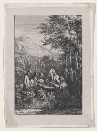 植物学の授業、1804年。 作： Jean Jacques de Boissieu
