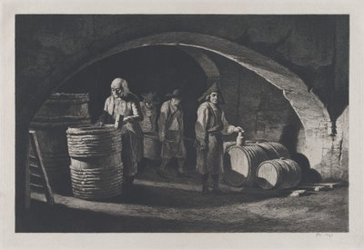 クーパーズ、1790 年のオリジナルの 19 世紀後半の複製。 作： Jean Jacques de Boissieu