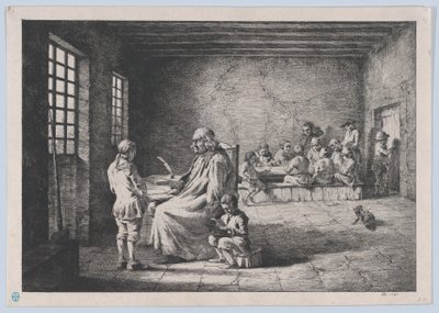 スクールマスター、1780年。 作： Jean Jacques de Boissieu