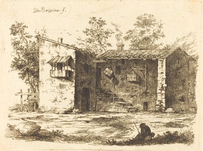 2 つの瓦屋根の家 作： Jean Jacques de Boissieu