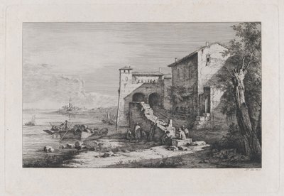 1807年、ローマの旧税関の眺め。 作： Jean Jacques de Boissieu