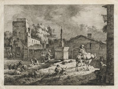 聖アンデオルの眺め、1774年。 作： Jean Jacques de Boissieu