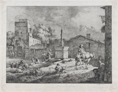 サン・アンデオルの眺め、1774年。 作： Jean Jacques de Boissieu