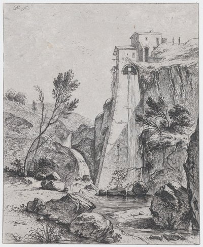 Breenbergの後の滝、1764年。 作： Jean Jacques de Boissieu